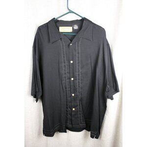 Natural Issue Men's Short Sleeve Black with White Stitching 2X